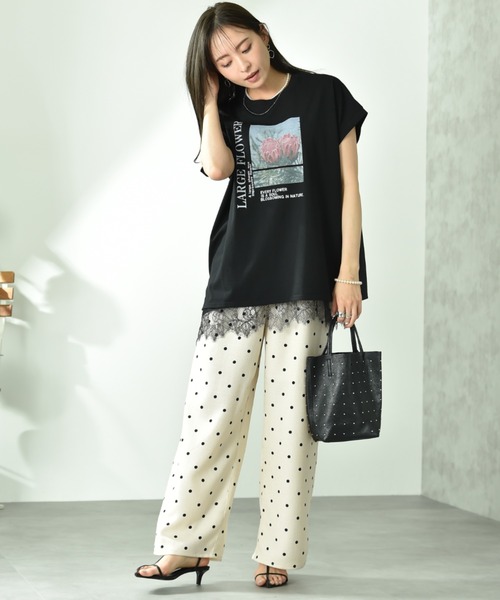 INTERPLANET(インタープラネット)の「フォトプリントロゴTシャツ(Tシャツ/カットソー・レディース・オフホワイト/ブラック/ブラウン・FREE)」の22枚目の写真