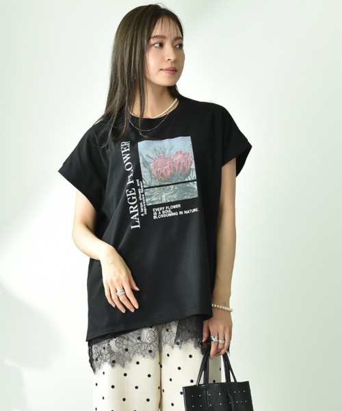 INTERPLANET(インタープラネット)の「フォトプリントロゴTシャツ(Tシャツ/カットソー・レディース・オフホワイト/ブラック/ブラウン・FREE)」の20枚目の写真