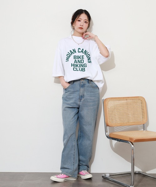 FUNALIVE（ファンアライブ）の「LE MELANGE アーチロゴプリント半袖Tシャツ（Tシャツ/カットソー・レディース・ブラウン/ベージュ/ホワイト・FREE）」の12枚目の写真