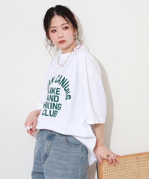 FUNALIVE（ファンアライブ）の「LE MELANGE アーチロゴプリント半袖Tシャツ（Tシャツ/カットソー・レディース・ブラウン/ベージュ/ホワイト・FREE）」の10枚目の写真