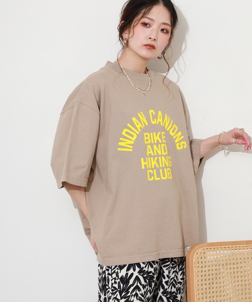 FUNALIVE（ファンアライブ）の「LE MELANGE アーチロゴプリント半袖Tシャツ（Tシャツ/カットソー・レディース・ブラウン/ベージュ/ホワイト・FREE）」の21枚目の写真