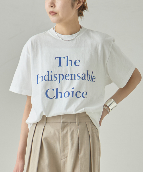 journal standard L'essage（ジャーナルスタンダードレサージュ）の「《追加》【THE INDIS~】ピグメントTシャツ（Tシャツ/カットソー・レディース・ブルー系その他/ホワイト/ブラウン・FREE）」の2枚目の写真