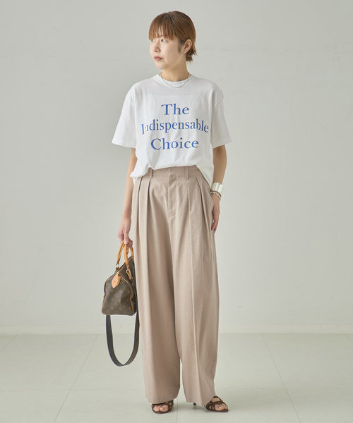 journal standard L'essage（ジャーナルスタンダードレサージュ）の「《追加》【THE INDIS~】ピグメントTシャツ（Tシャツ/カットソー・レディース・ブルー系その他/ホワイト/ブラウン・FREE）」の4枚目の写真