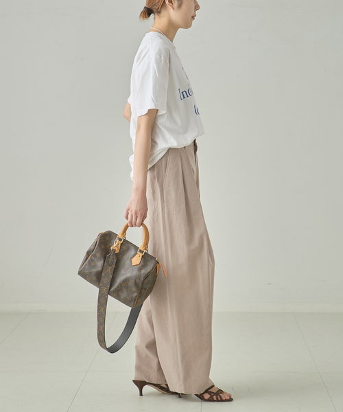 journal standard L'essage（ジャーナルスタンダードレサージュ）の「《追加》【THE INDIS~】ピグメントTシャツ（Tシャツ/カットソー・レディース・ブルー系その他/ホワイト/ブラウン・FREE）」の9枚目の写真
