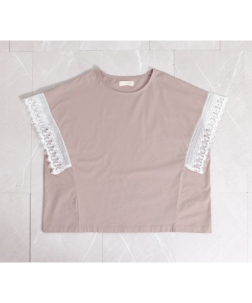 n'OrLABEL(ノアールレーベル)の「【汗じみ防止】テープレース袖カットソー(Tシャツ/カットソー・レディース・ブラック/グレイッシュベージュ・FREE)」の20枚目の写真