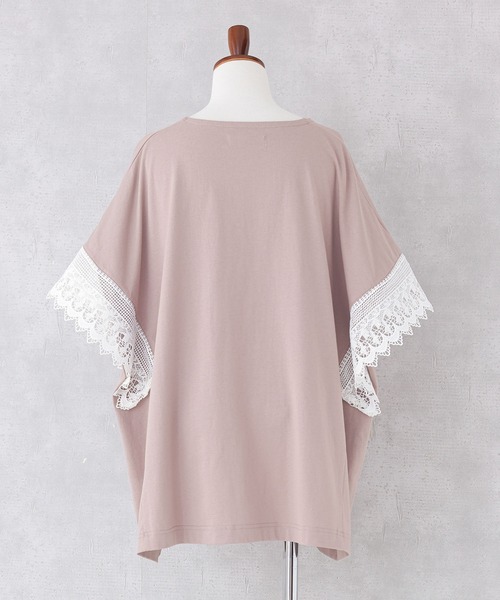 n'OrLABEL(ノアールレーベル)の「【汗じみ防止】テープレース袖カットソー(Tシャツ/カットソー・レディース・ブラック/グレイッシュベージュ・FREE)」の21枚目の写真