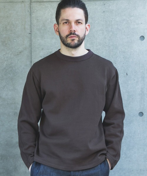 MR.OLIVE(ミスターオリーブ)の「HEAVY-DUTY COTTON / FLAT SEAMER CREW NECK JERSEY /M263119(Tシャツ/カットソー・メンズ・ブラウン/ブラック・LARGE/MEDIUM/SMALL)」の2枚目の写真