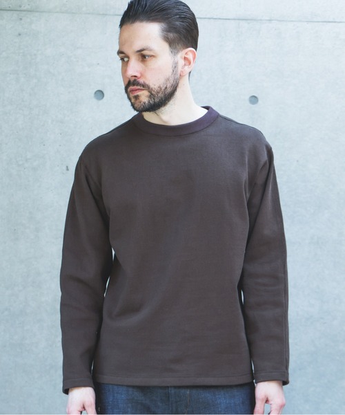 MR.OLIVE(ミスターオリーブ)の「HEAVY-DUTY COTTON / FLAT SEAMER CREW NECK JERSEY /M263119(Tシャツ/カットソー・メンズ・ブラウン/ブラック・LARGE/MEDIUM/SMALL)」の9枚目の写真