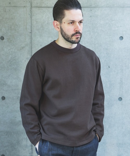 MR.OLIVE(ミスターオリーブ)の「HEAVY-DUTY COTTON / FLAT SEAMER CREW NECK JERSEY /M263119(Tシャツ/カットソー・メンズ・ブラウン/ブラック・LARGE/MEDIUM/SMALL)」の10枚目の写真