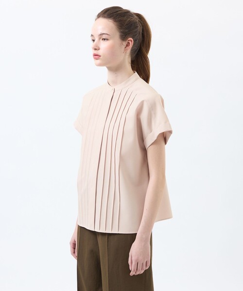 MACKINTOSH PHILOSOPHY(マッキントッシュ フィロソフィー)の「ウールライクトロピンタックブラウス(シャツ/ブラウス・レディース・ダークネイビー/ベージュ/ピンク系その他2・38/36)」の8枚目の写真