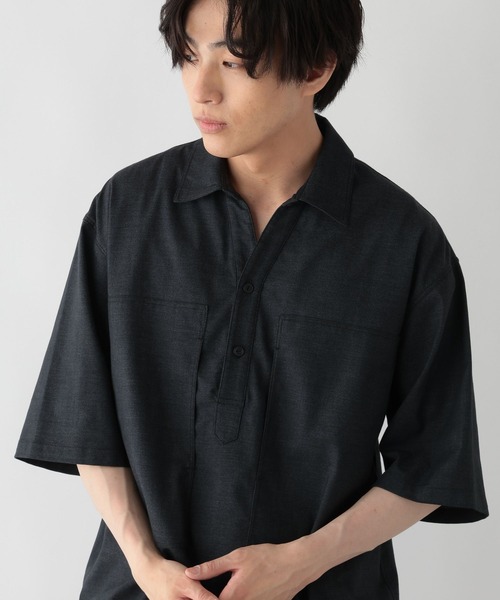 GLOBAL WORK(グローバルワーク)の「クリーンデニム/スキッパーシャツ/半袖/680656(シャツ/ブラウス・メンズ・ダークネイビー/ネイビー・LARGE/MEDIUM/SMALL)」の17枚目の写真