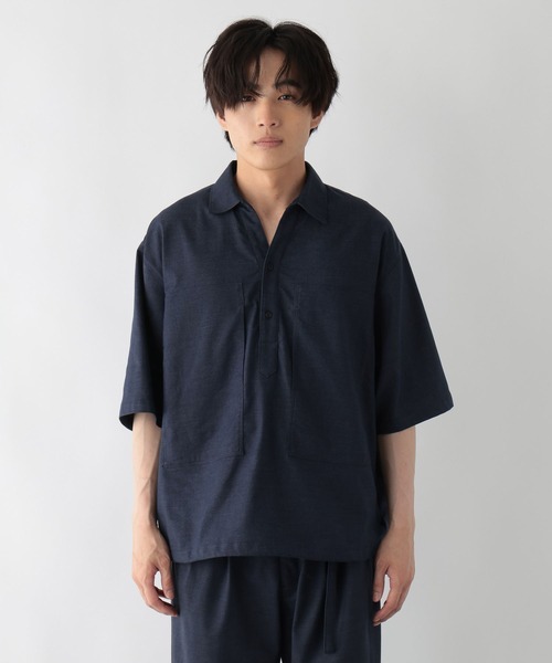GLOBAL WORK(グローバルワーク)の「クリーンデニム/スキッパーシャツ/半袖/680656(シャツ/ブラウス・メンズ・ダークネイビー/ネイビー・LARGE/MEDIUM/SMALL)」の19枚目の写真
