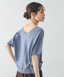 GLOBAL WORK | リネン混ニット2WAYプルオーバー半袖/147712(Tシャツ/カットソー)