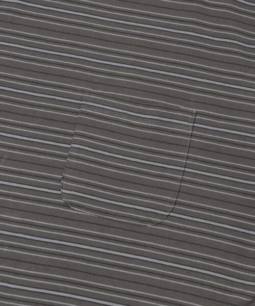 ANOTHER OFFICE(アナザー オフィス)の「ANOTHER OFFICE O.MULTI STRIPE POCKET T-SHIRTS(Tシャツ/カットソー・メンズ・スミクロ/ブラウン系その他・3/2)」の4枚目の写真