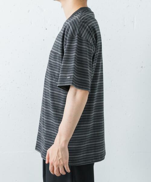 ANOTHER OFFICE(アナザー オフィス)の「ANOTHER OFFICE O.MULTI STRIPE POCKET T-SHIRTS(Tシャツ/カットソー・メンズ・スミクロ/ブラウン系その他・3/2)」の6枚目の写真
