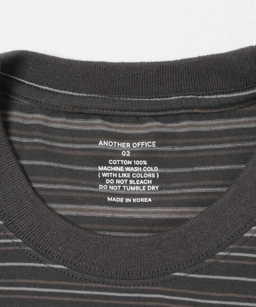 ANOTHER OFFICE(アナザー オフィス)の「ANOTHER OFFICE O.MULTI STRIPE POCKET T-SHIRTS(Tシャツ/カットソー・メンズ・スミクロ/ブラウン系その他・3/2)」の12枚目の写真
