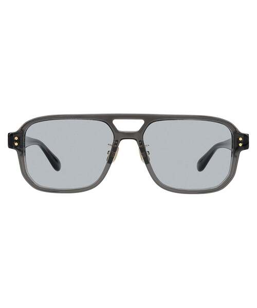 ADAM ET ROPE'（アダムエロペ）の「Zoff｜ADAM ET ROPE' アダムエロペ ウェリントン型 サングラス｜SUNCUTGlasses/UV100%CUT カラーレンズ 太縁フレーム ツーブリッジ ダブルブリッジ おしゃれ 紫外線対策 UVカット メンズ レディース ユニセックス（サングラス・レディース・ブラウン系その他2/グレー/ブラック・FREE）」の4枚目の写真