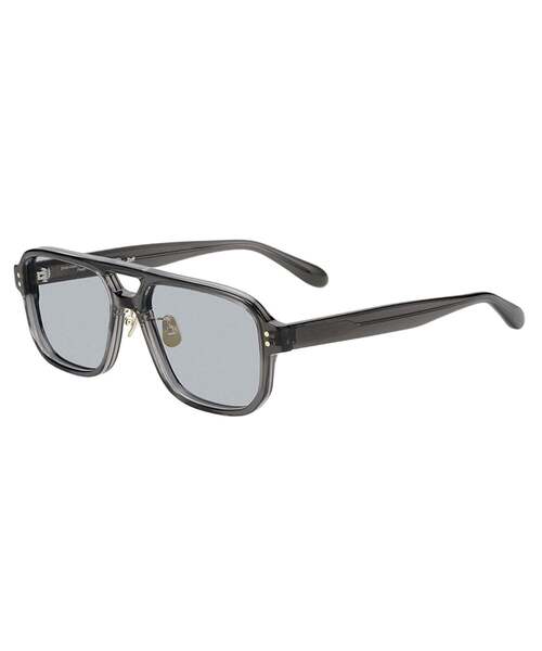 ADAM ET ROPE'（アダムエロペ）の「Zoff｜ADAM ET ROPE' アダムエロペ ウェリントン型 サングラス｜SUNCUTGlasses/UV100%CUT カラーレンズ 太縁フレーム ツーブリッジ ダブルブリッジ おしゃれ 紫外線対策 UVカット メンズ レディース ユニセックス（サングラス・レディース・ブラウン系その他2/グレー/ブラック・FREE）」の5枚目の写真