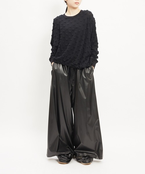 gomme(ゴム)の「ドットアシメT(Tシャツ/カットソー・レディース・ホワイト/ブラック/チャコールグレー・MEDIUM)」の13枚目の写真