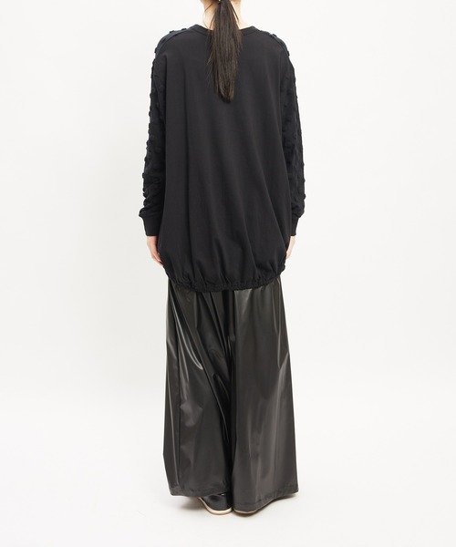 gomme(ゴム)の「ドットアシメT(Tシャツ/カットソー・レディース・ホワイト/ブラック/チャコールグレー・MEDIUM)」の14枚目の写真
