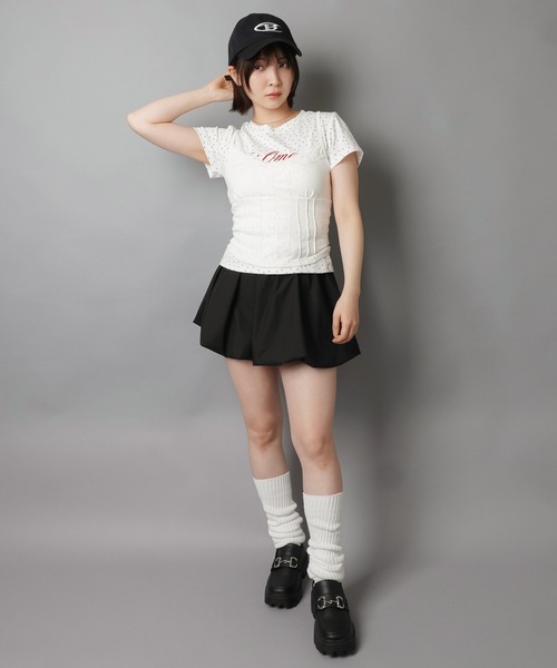 SPINNS(スピンズ)の「半袖カットソー/星柄ドットロゴ(Tシャツ/カットソー・レディース・サックスブルー/オフホワイト/ネイビー・ONESIZE)」の12枚目の写真