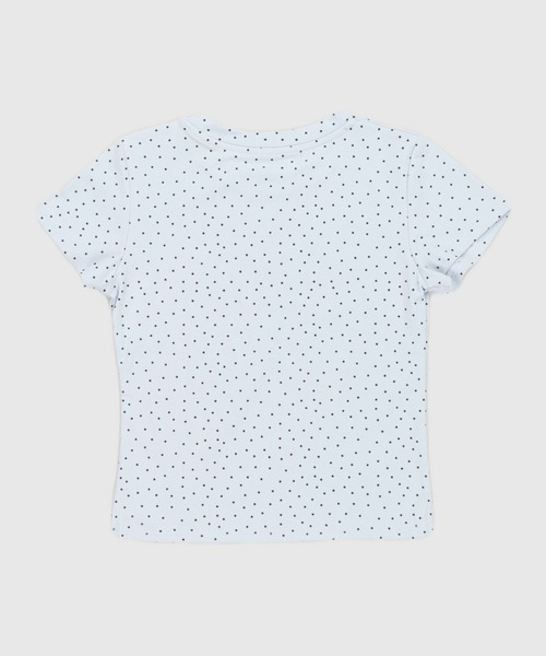 SPINNS(スピンズ)の「半袖カットソー/星柄ドットロゴ(Tシャツ/カットソー・レディース・サックスブルー/オフホワイト/ネイビー・ONESIZE)」の7枚目の写真