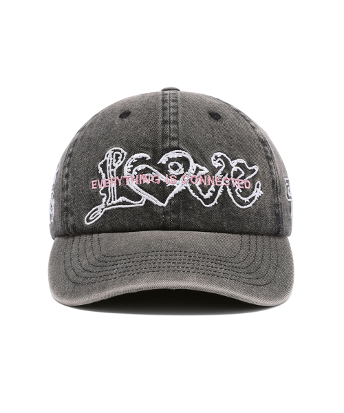 Cavish(カビシ)の「WASHED DENIM EMB BALL CAP BLACK(CV2FSUAB22A)(キャップ・レディース・ブラック・FREE)」の3枚目の写真