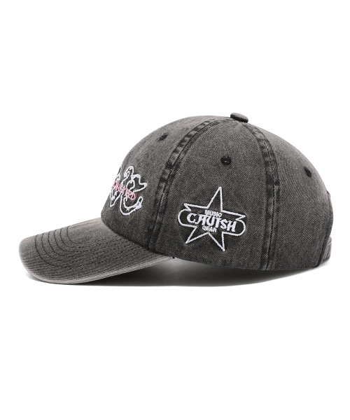 Cavish(カビシ)の「WASHED DENIM EMB BALL CAP BLACK(CV2FSUAB22A)(キャップ・レディース・ブラック・FREE)」の5枚目の写真