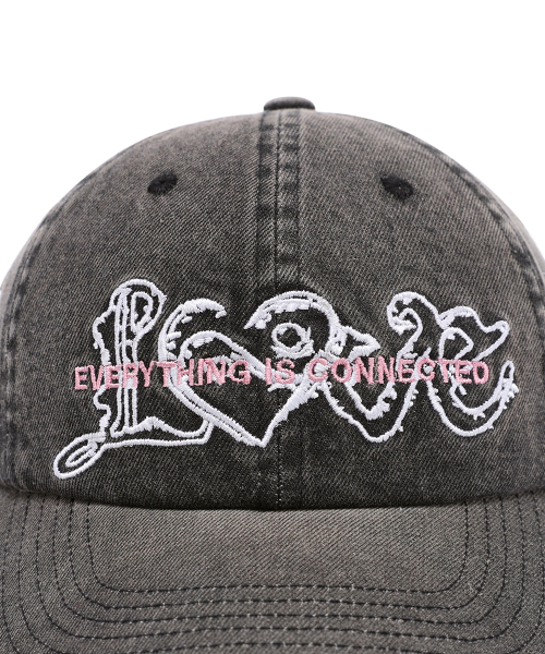 Cavish(カビシ)の「WASHED DENIM EMB BALL CAP BLACK(CV2FSUAB22A)(キャップ・レディース・ブラック・FREE)」の6枚目の写真