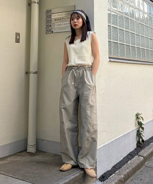 CIAOPANIC TYPY(チャオパニックティピー)の「【3サイズ展開/接触冷感】ピコレースツイルバレルパンツ(その他パンツ・レディース・ピンク/チャコールグレー/カーキ/アイボリー・LARGE/MEDIUM/SMALL)」の11枚目の写真