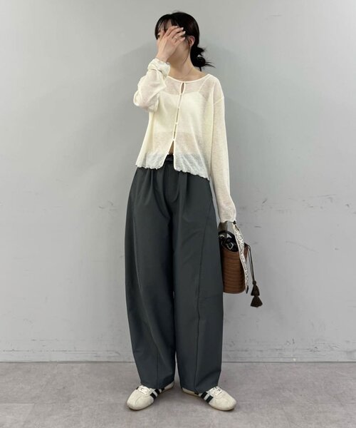 CIAOPANIC TYPY(チャオパニックティピー)の「【3サイズ展開/接触冷感】ピコレースツイルバレルパンツ(その他パンツ・レディース・ピンク/チャコールグレー/カーキ/アイボリー・LARGE/MEDIUM/SMALL)」の13枚目の写真