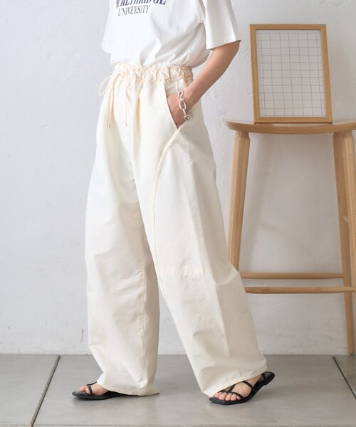 CIAOPANIC TYPY(チャオパニックティピー)の「【3サイズ展開/接触冷感】ピコレースツイルバレルパンツ(その他パンツ・レディース・ピンク/チャコールグレー/カーキ/アイボリー・LARGE/MEDIUM/SMALL)」の5枚目の写真