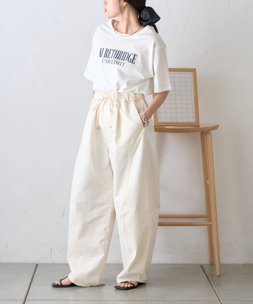 CIAOPANIC TYPY(チャオパニックティピー)の「【3サイズ展開/接触冷感】ピコレースツイルバレルパンツ(その他パンツ・レディース・ピンク/チャコールグレー/カーキ/アイボリー・LARGE/MEDIUM/SMALL)」の9枚目の写真