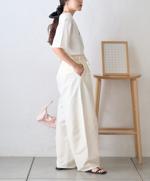 CIAOPANIC TYPY(チャオパニックティピー)の「【3サイズ展開/接触冷感】ピコレースツイルバレルパンツ(その他パンツ・レディース・ピンク/チャコールグレー/カーキ/アイボリー・LARGE/MEDIUM/SMALL)」の10枚目の写真