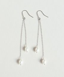 【WEB限定】silver925 淡水パール ロングフックピアス