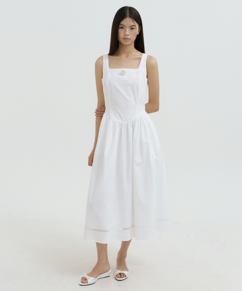 LUCIR ZU(ルシールズ)の「Lace Square Neck Princess Dress + Corsage Set (ivory)(ワンピース・レディース・その他・SMALL/MEDIUM)」の1枚目の写真
