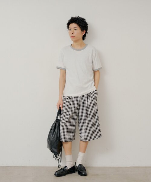 Kastane(カスタネ)の「【UNISEX/2サイズ展開】ギンガムチェックスリーピングショートパンツ(その他パンツ・レディース・ブルー/ブラック・2/1)」の16枚目の写真
