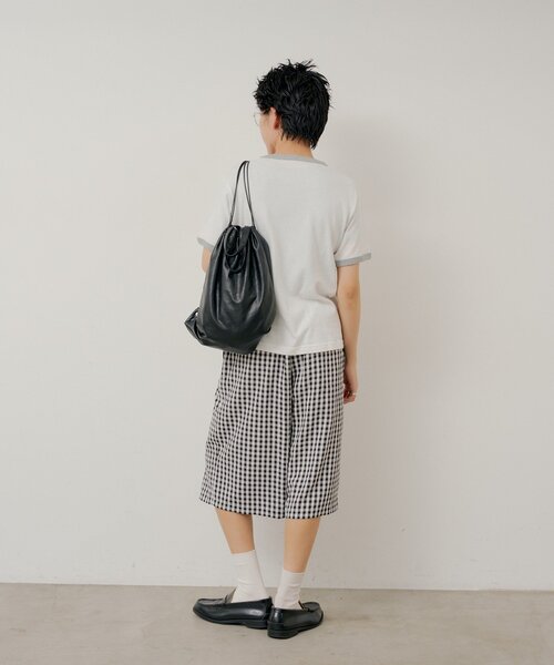 Kastane(カスタネ)の「【UNISEX/2サイズ展開】ギンガムチェックスリーピングショートパンツ(その他パンツ・レディース・ブルー/ブラック・2/1)」の17枚目の写真