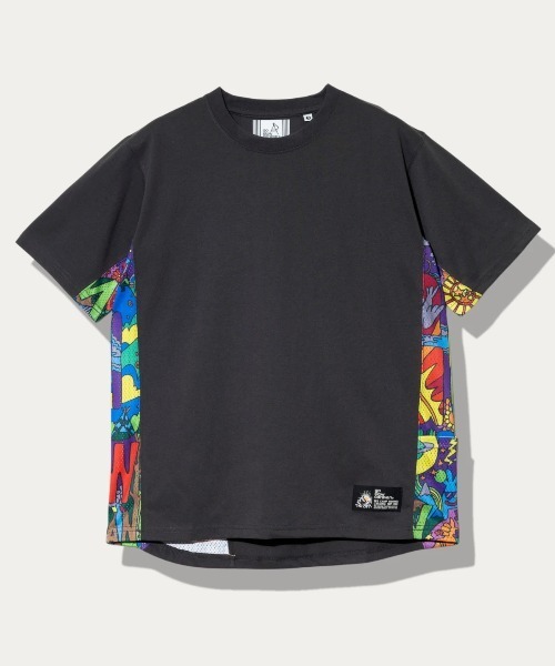 go slow caravan(ゴースローキャラバン)の「Drymix サイケ切替アクティビ TEE(Tシャツ/カットソー・メンズ・イエロー/ミント/ブラック系その他2・LARGE/X-LARGE/MEDIUM)」の2枚目の写真