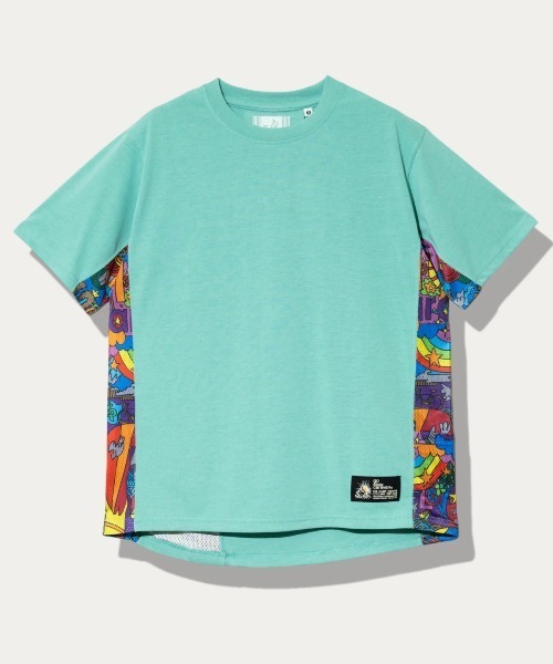 go slow caravan(ゴースローキャラバン)の「Drymix サイケ切替アクティビ TEE(Tシャツ/カットソー・メンズ・イエロー/ミント/ブラック系その他2・LARGE/X-LARGE/MEDIUM)」の3枚目の写真