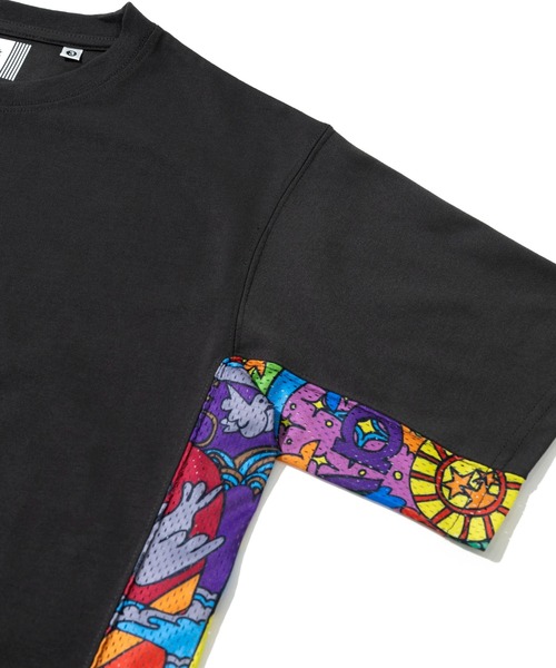 go slow caravan(ゴースローキャラバン)の「Drymix サイケ切替アクティビ TEE(Tシャツ/カットソー・メンズ・イエロー/ミント/ブラック系その他2・LARGE/X-LARGE/MEDIUM)」の5枚目の写真