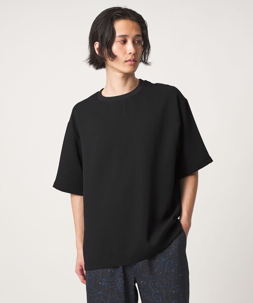 A DAY IN THE LIFE UNITED ARROWS(アデイインザライフユナイテッドアローズ)の「ウールライク ダブルクロス ワイドカットソー<A DAY IN THE LIFE>(Tシャツ/カットソー・メンズ・ブラック/ホワイト/ベージュ・M/L)」の4枚目の写真