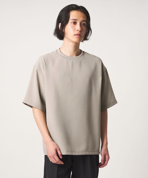 A DAY IN THE LIFE UNITED ARROWS(アデイインザライフユナイテッドアローズ)の「ウールライク ダブルクロス ワイドカットソー<A DAY IN THE LIFE>(Tシャツ/カットソー・メンズ・ブラック/ホワイト/ベージュ・M/L)」の7枚目の写真