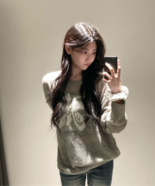 ASON(アズオン)の「MAZE KNIT / GRAY(ニット/セーター・レディース・その他・FREE)」の9枚目の写真