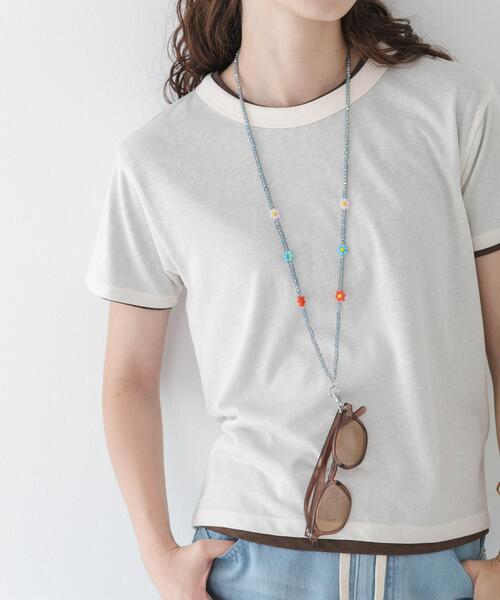 URBAN RESEARCH Sonny Label(アーバンリサーチサニーレーベル)の「フラワービーズサングラスホルダー(サングラス・レディース・ライトブルー・ONE)」の1枚目の写真