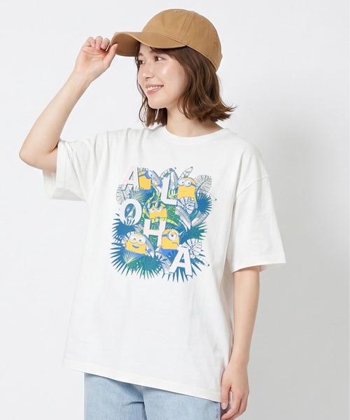 MINIONS(ミニオンズ)の「親子お揃い ミニオン マジックTシャツ 1758A(Tシャツ/カットソー・レディース・ホワイト/イエロー・ユニセックスL/ユニセックスM/ユニセックスS)」の2枚目の写真