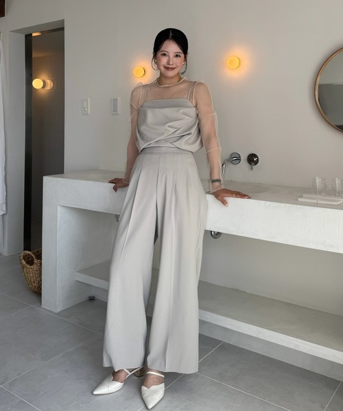 ク★新品★ LE’RURE Drepe bustier set up pants Drepe bustier set up pants（パンツドレス）｜LE'RURE（リルアー）の
