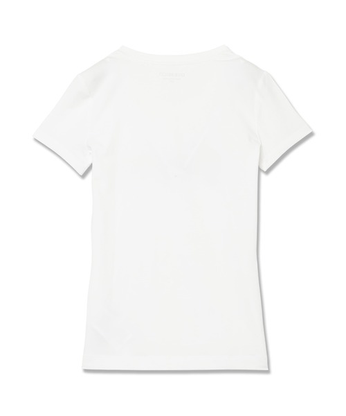 Guess(ゲス)の「DEGRADE Paillettes Logo Tee Tシャツ ロゴTシャツ 半袖(Tシャツ/カットソー・レディース・ホワイト/ブラック・X-SMALL/SMALL/MEDIUM/LARGE)」の3枚目の写真