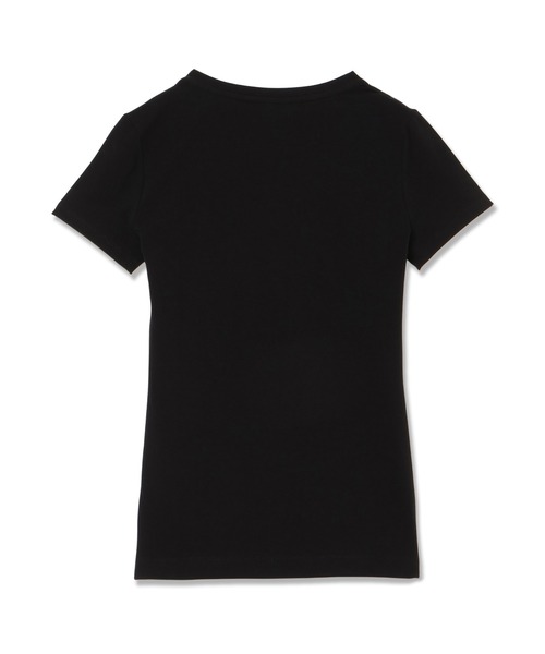 Guess(ゲス)の「DEGRADE Paillettes Logo Tee Tシャツ ロゴTシャツ 半袖(Tシャツ/カットソー・レディース・ホワイト/ブラック・X-SMALL/SMALL/MEDIUM/LARGE)」の4枚目の写真