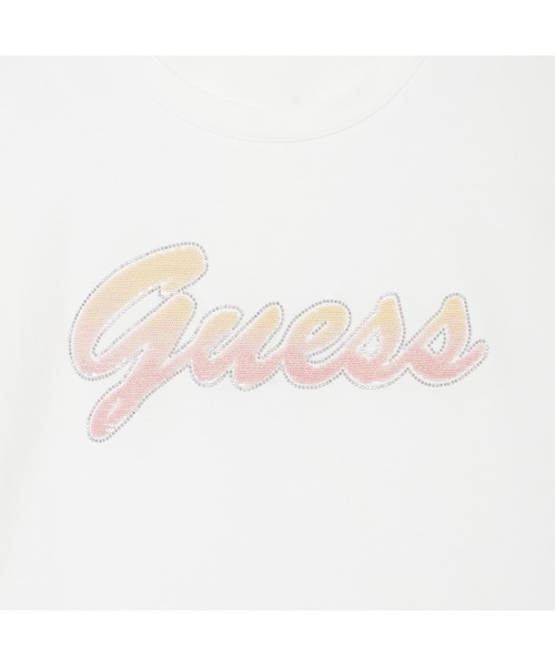Guess(ゲス)の「DEGRADE Paillettes Logo Tee Tシャツ ロゴTシャツ 半袖(Tシャツ/カットソー・レディース・ホワイト/ブラック・X-SMALL/SMALL/MEDIUM/LARGE)」の8枚目の写真
